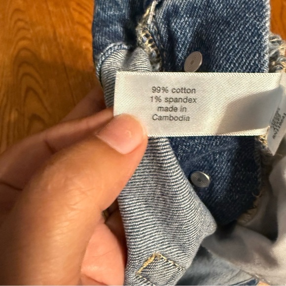 NEW Lane Bryant Boyfriend Short Denim Distressed Overalls Shortalls Sz 18 Casual - Picture 10 of 14